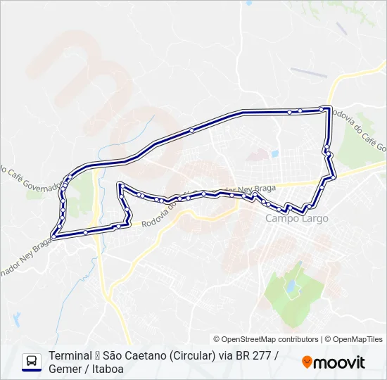 122 SÃO CAETANO Bus Line Map