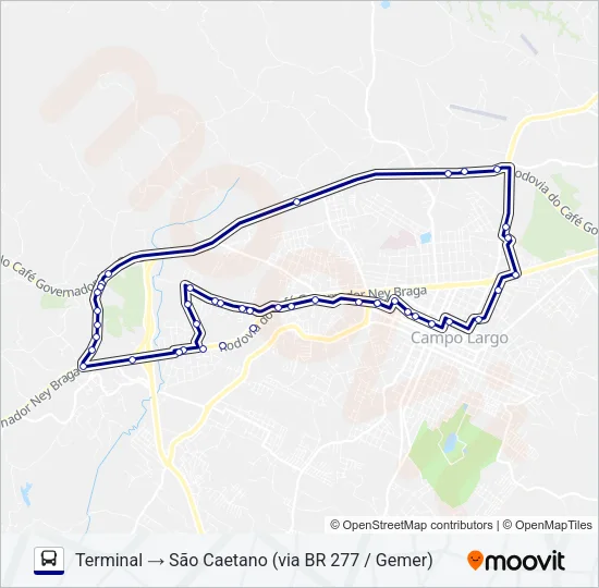 122 SÃO CAETANO Bus Line Map