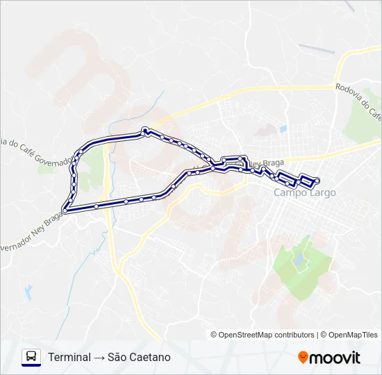 122 SÃO CAETANO Bus Line Map