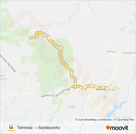 208 ITAMBEZINHO Bus Line Map