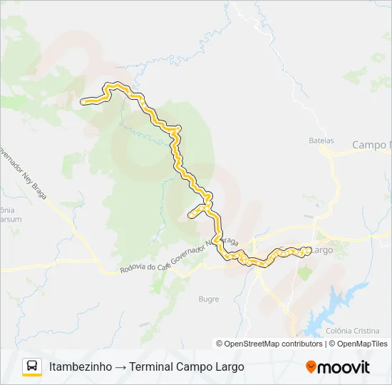 208 ITAMBEZINHO Bus Line Map