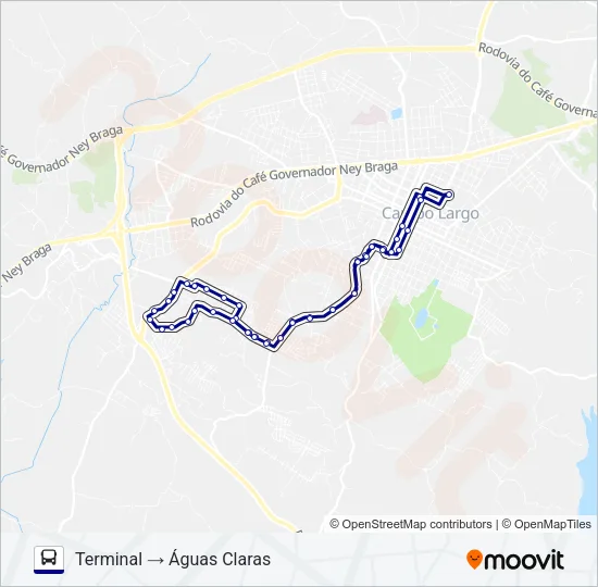 104 AGUAS CLARAS Bus Line Map