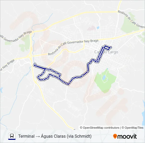 104 AGUAS CLARAS Bus Line Map
