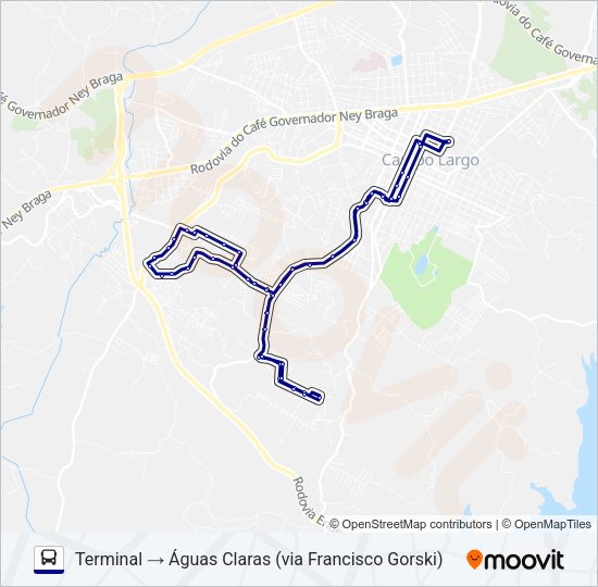 104 AGUAS CLARAS Bus Line Map