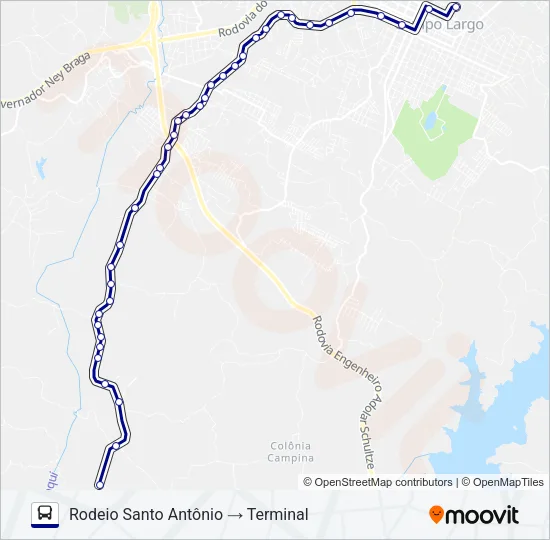 106 CAMPO DO MEIO Bus Line Map