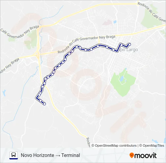 106 CAMPO DO MEIO Bus Line Map