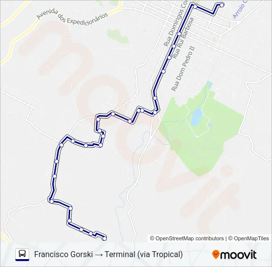 116 FRANCISCO GORSKI Bus Line Map