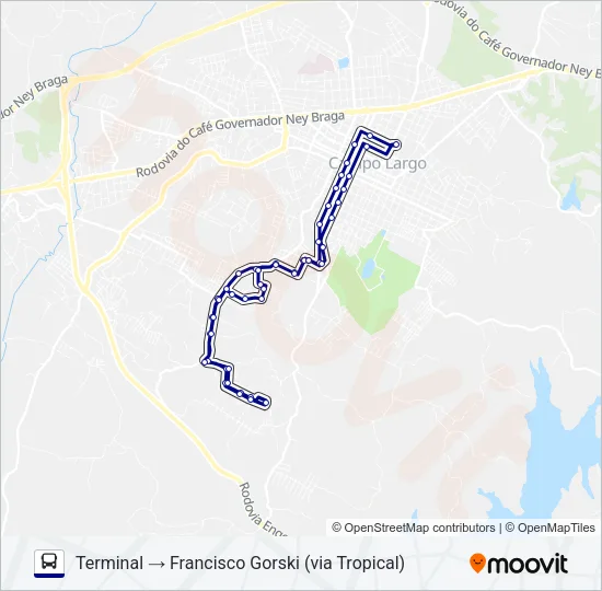 116 FRANCISCO GORSKI Bus Line Map