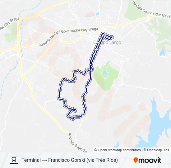 116 FRANCISCO GORSKI Bus Line Map