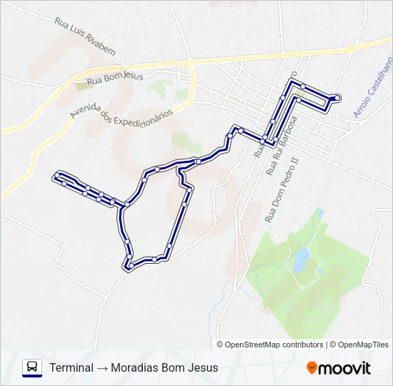 103 MORADIAS BOM JESUS Bus Line Map