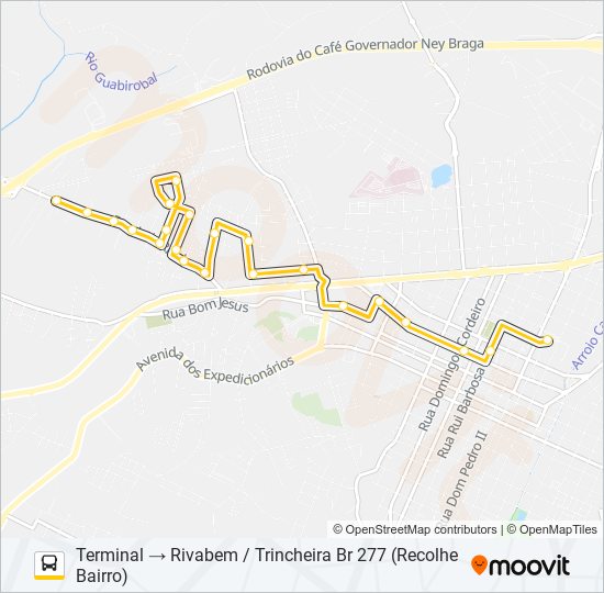 109 RIVABEM / ITAQUI DE CIMA bus Line Map