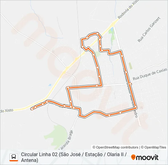 L02 LINHA 02 Bus Line Map