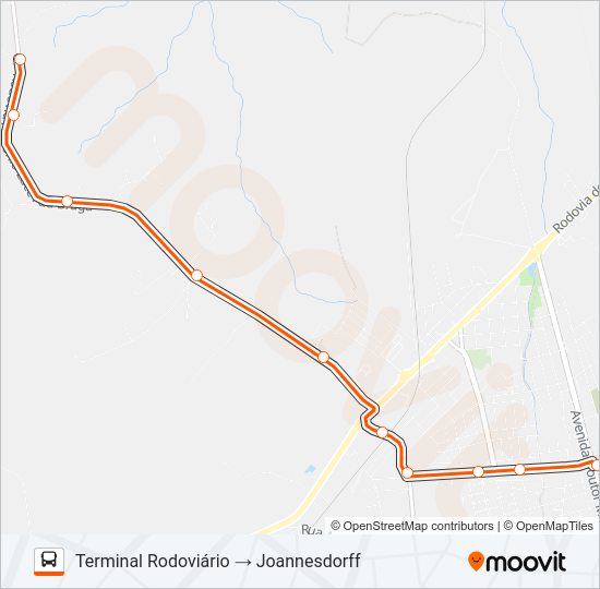 Mapa da linha L04 JOANNESDORFF de ônibus