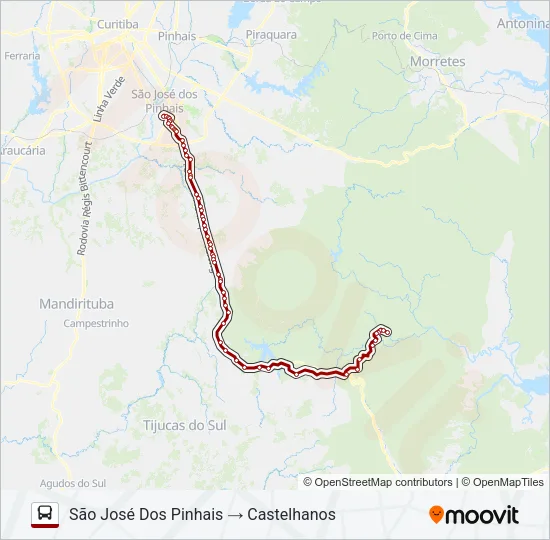 0265-510 SÃO JOSÉ DOS PINHAIS / CASTELHANOS Bus Line Map