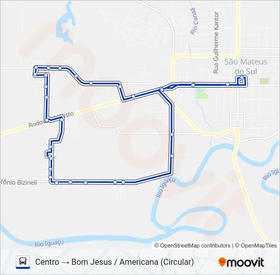 L01 BOM JESUS / AMERICANA Bus Line Map