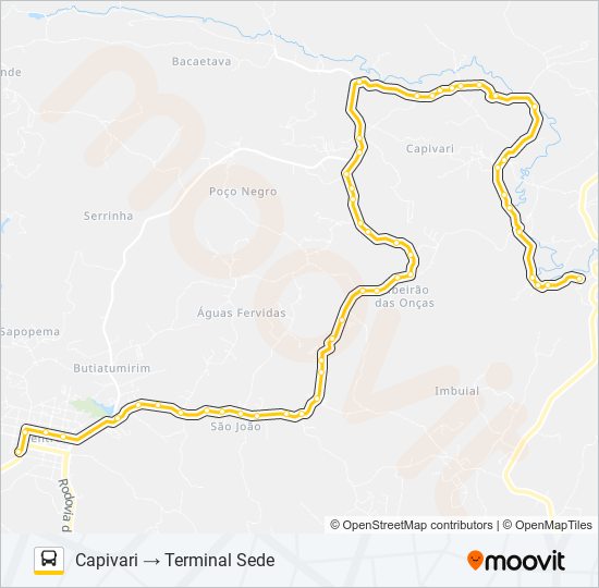 U05 CAPIVARI bus Line Map