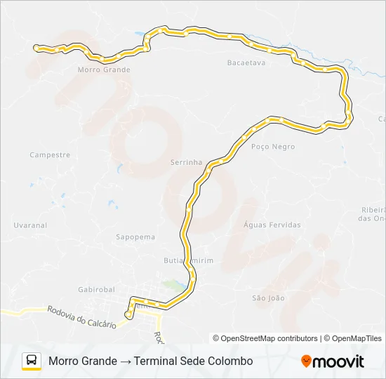 U08 GRUTA BACAETAVA Bus Line Map
