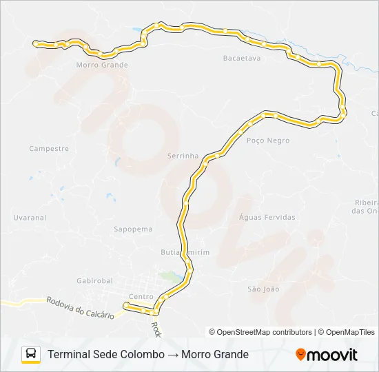 U08 GRUTA BACAETAVA Bus Line Map