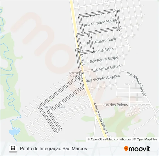 651 VIZINHANÇA 3 Bus Line Map