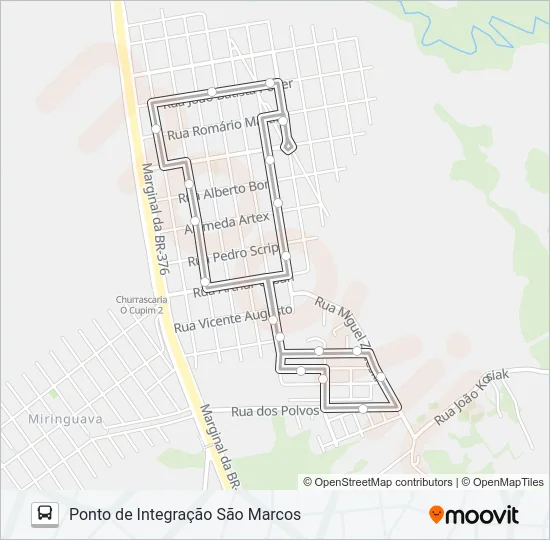 650 VIZINHANÇA 2 Bus Line Map