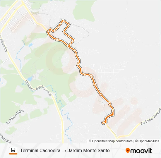 A13 JARDIM MONTE SANTO Bus Line Map