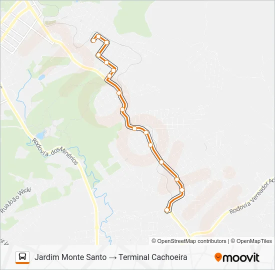 A13 JARDIM MONTE SANTO Bus Line Map