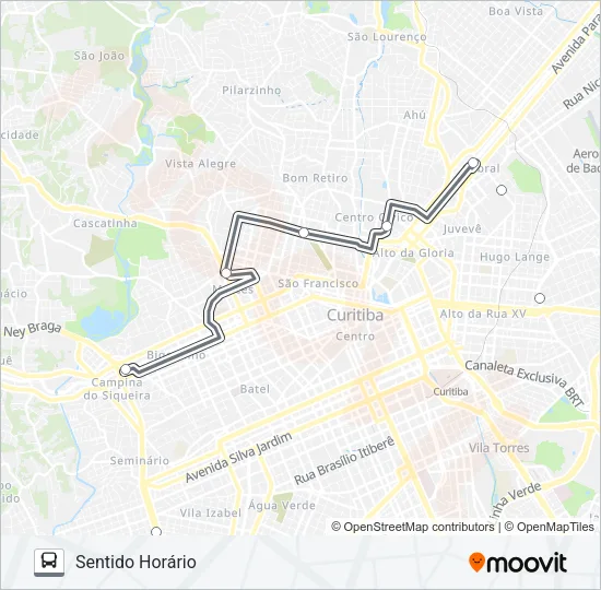 022 INTER 2 (HORÁRIO) Bus Line Map