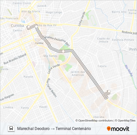 305 CENTENÁRIO bus Line Map