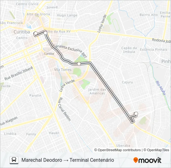 305 CENTENÁRIO Bus Line Map