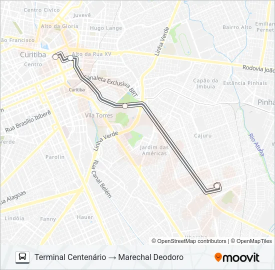 305 CENTENÁRIO Bus Line Map