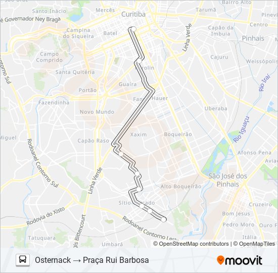 Mapa de 506 BAIRRO NOVO de autobús