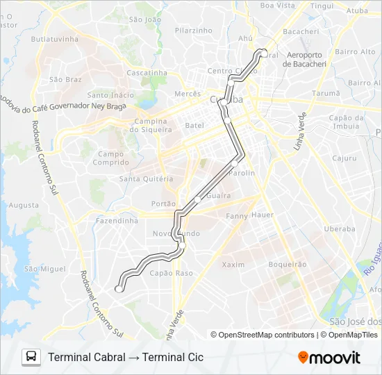 210 CIC / CABRAL Bus Line Map