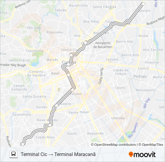 Mapa de 607 COLOMBO / CIC de autobús