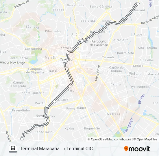 607 COLOMBO / CIC Bus Line Map