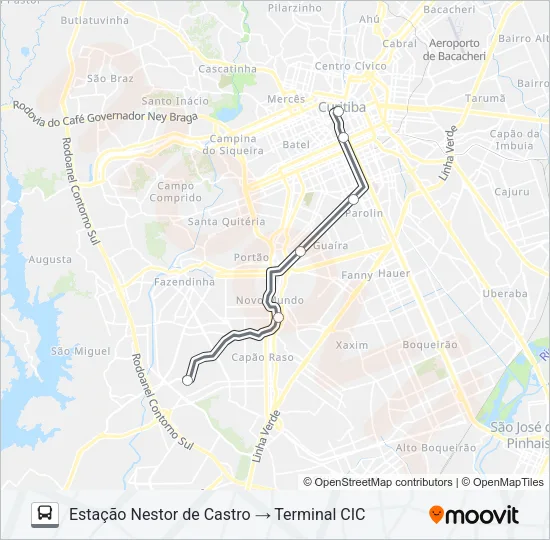 607 COLOMBO / CIC Bus Line Map