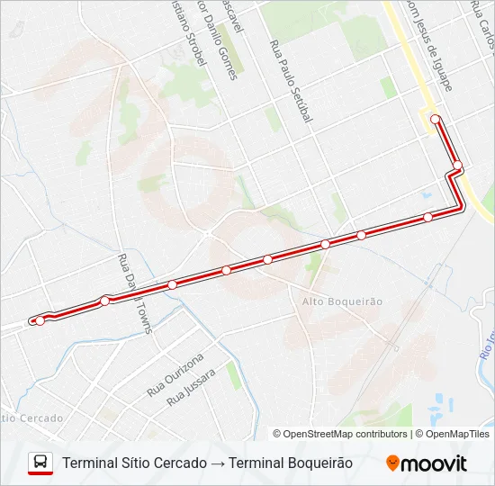 X12 ESPECIAL BOQUEIRÃO Bus Line Map