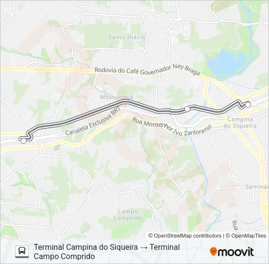 X02 REFORÇO TUBO BARIGUI Bus Line Map