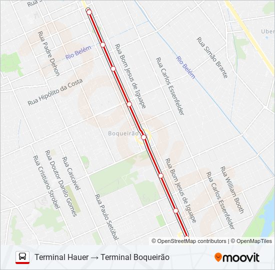 Mapa de 502 CIRCULAR SUL (HORÁRIO) de autobús