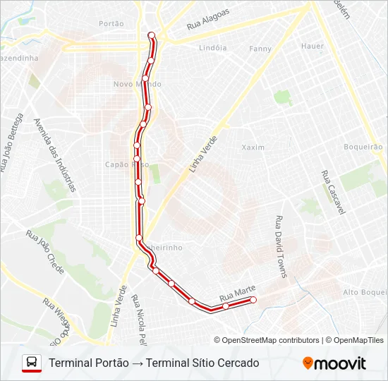 X20 PORTÃO / SÍTIO CERCADO Bus Line Map