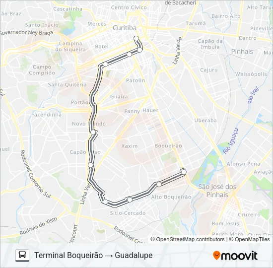 507 SÍTIO CERCADO (HORÁRIO) Bus Line Map