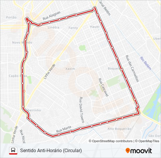 602 CIRCULAR SUL (ANTI-HORÁRIO) bus Line Map