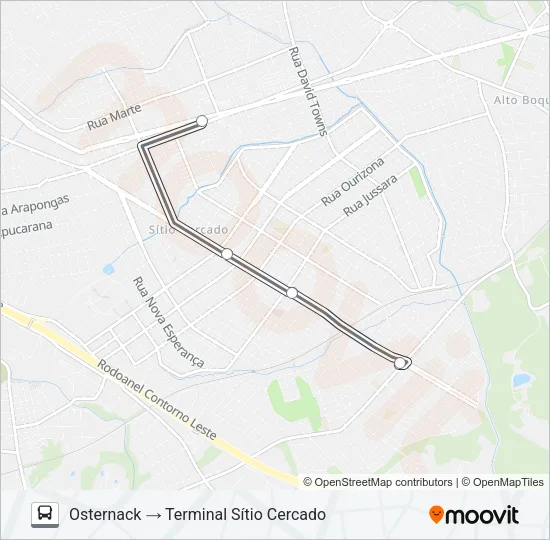 520 OSTERNACK / SÍTIO CERCADO (LD) Bus Line Map