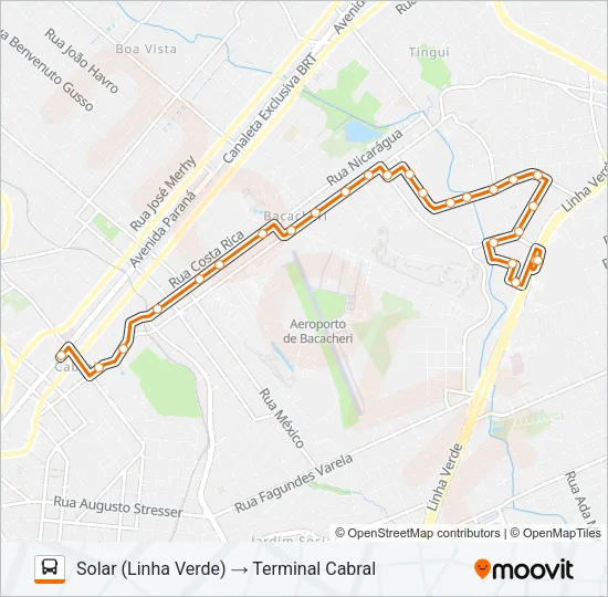 212 SOLAR Bus Line Map