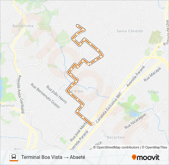 226 ABAETÉ Bus Line Map