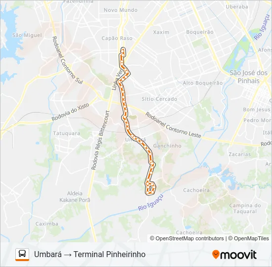 643 UMBARÁ Bus Line Map