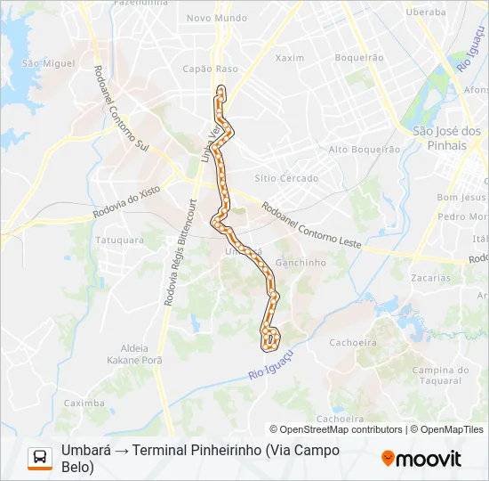 643 UMBARÁ Bus Line Map