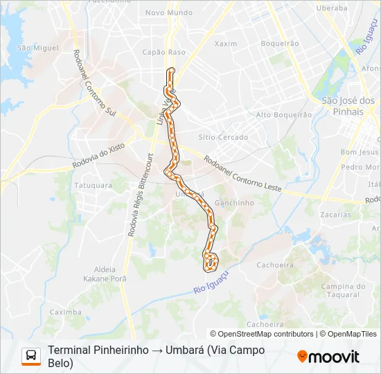 643 UMBARÁ Bus Line Map