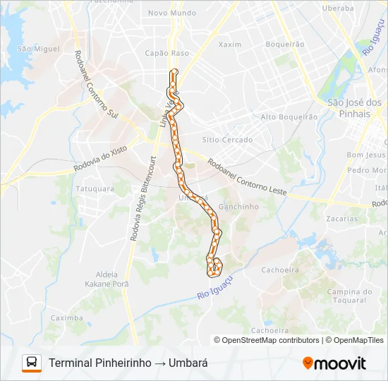 643 UMBARÁ Bus Line Map