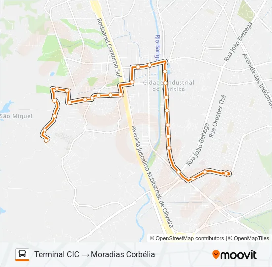 653 SABARÁ Bus Line Map