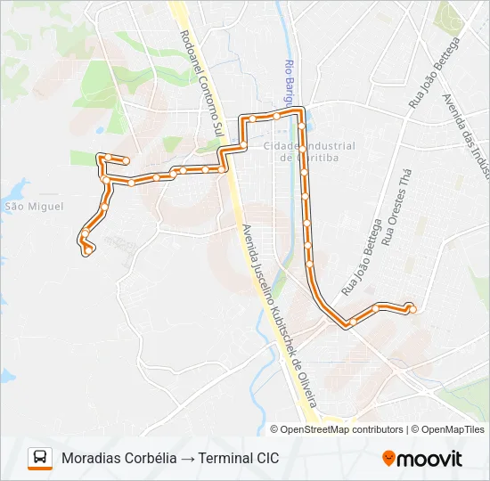 653 SABARÁ Bus Line Map